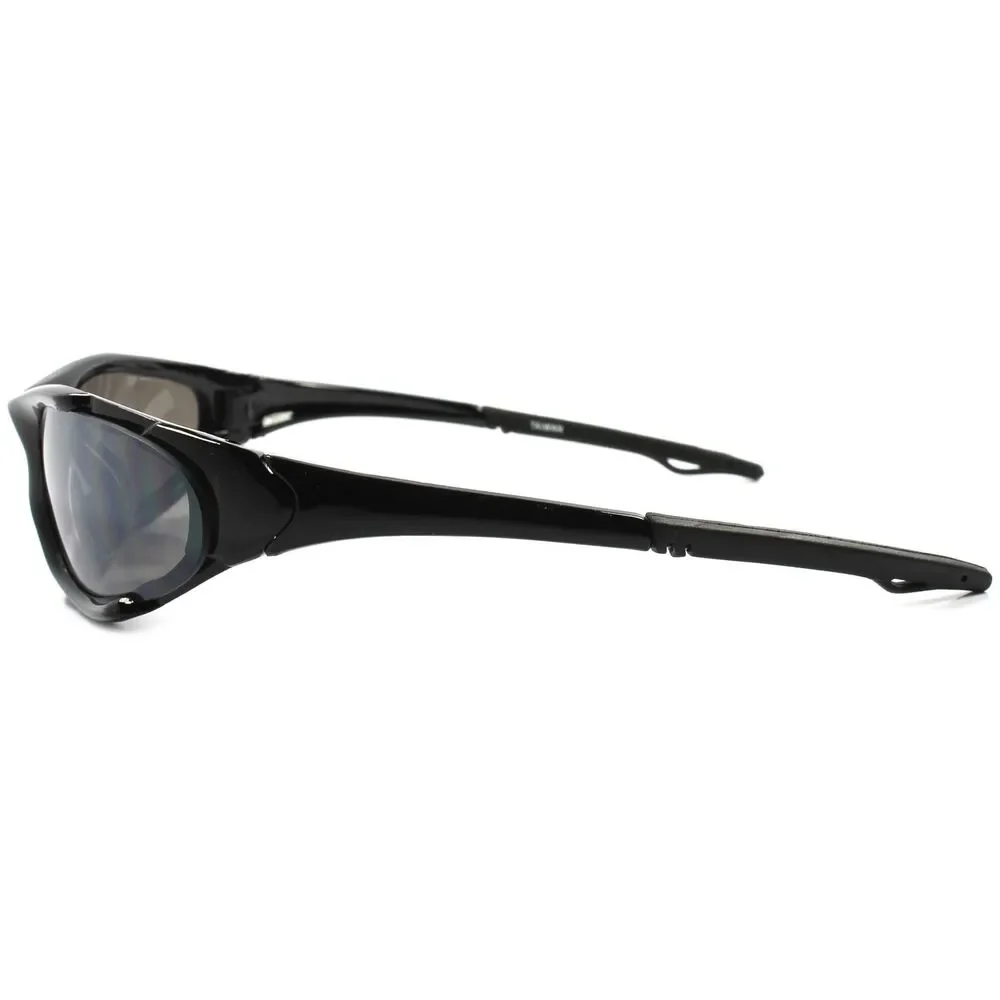 Outdoor Biker Riding Cycling Running Golf Black Wrap Around Sport Sunglasses